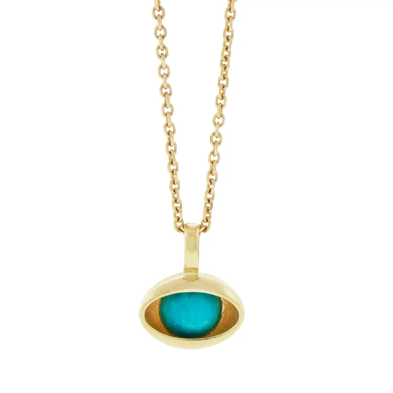 Turquoise Double-Sided Eye Pendant Necklace