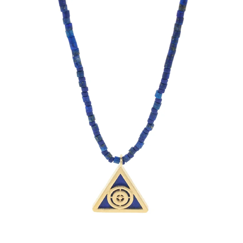 Lapis Light of the Majestic Pendant Beaded Necklace