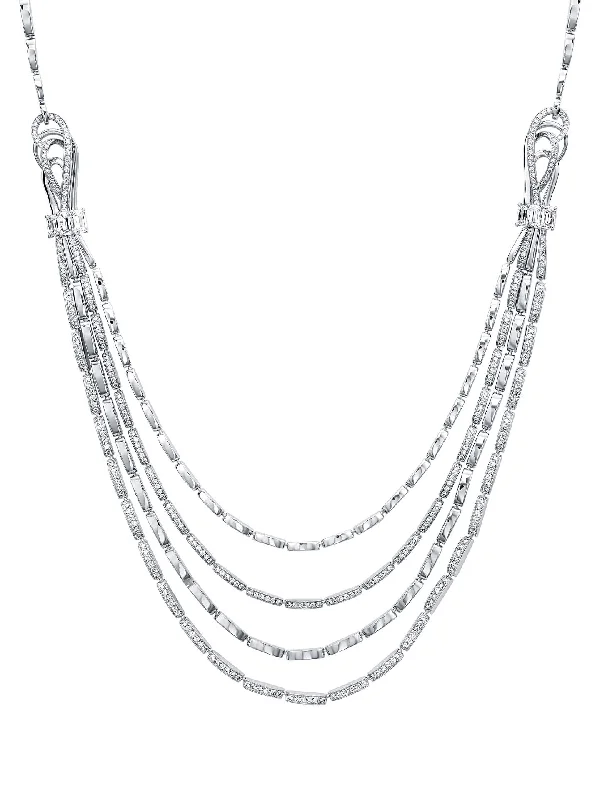 Ribbons Ashoka Platinum Diamond Necklace