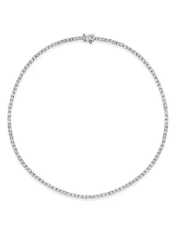 Classic Line Diamond Platinum Necklace