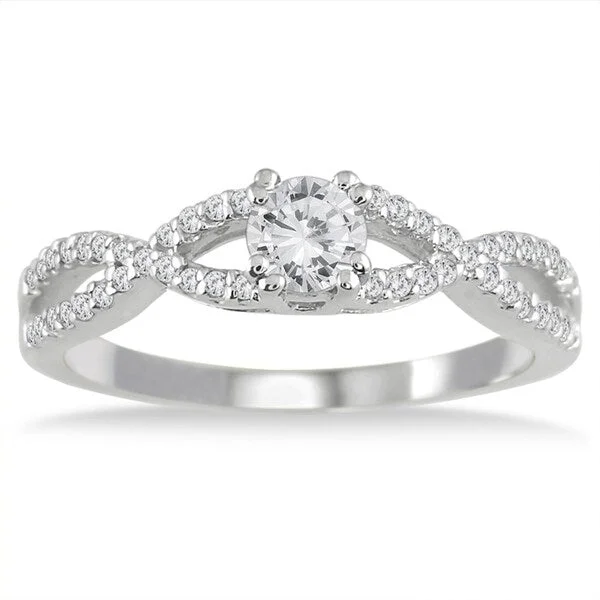 1/2 Carat TW Diamond Engagement Ring in 10K White Gold