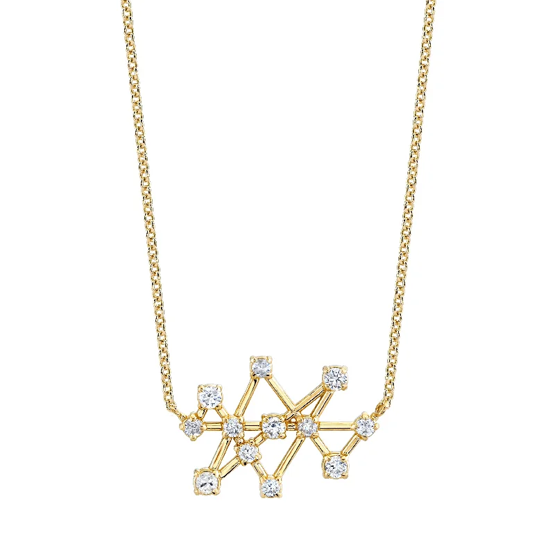 14k Prong Set Midas Star Constellation Necklace | Ready to Ship