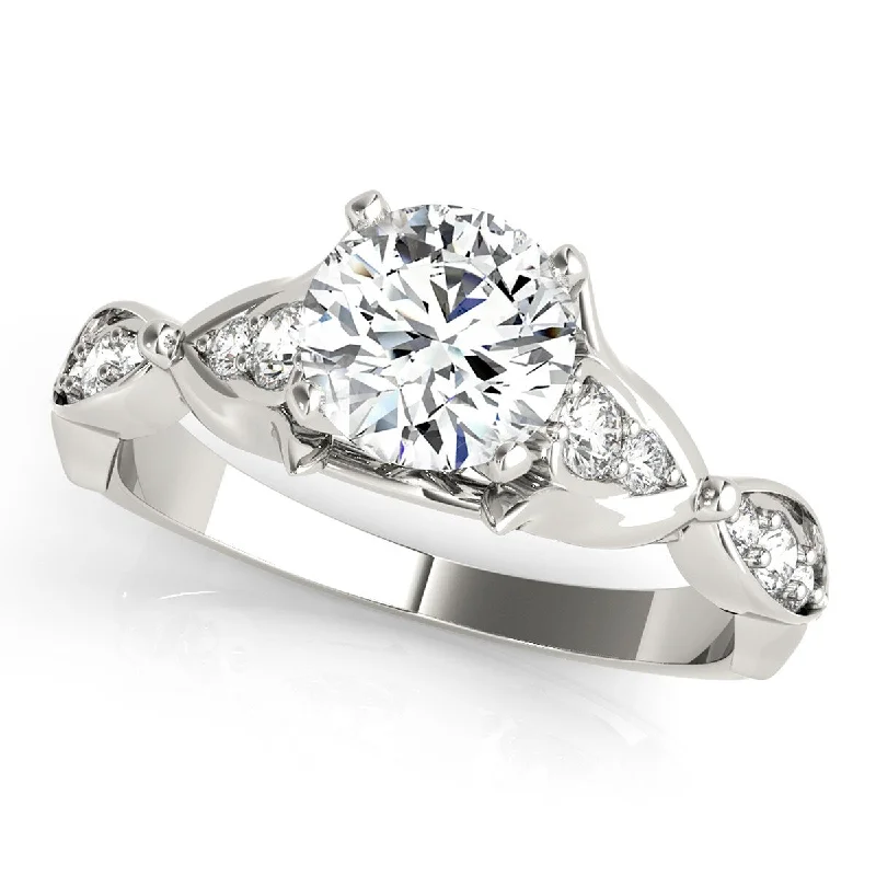 Auriya 14k White Gold Lab Grown Round Diamond Engagement Ring 0.50 to 5.00 ct. tw. (F-G VS)