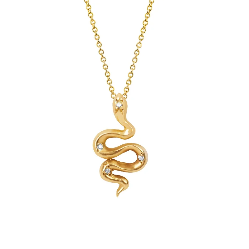 Kundalini Snake Pendant with Star Set Diamonds