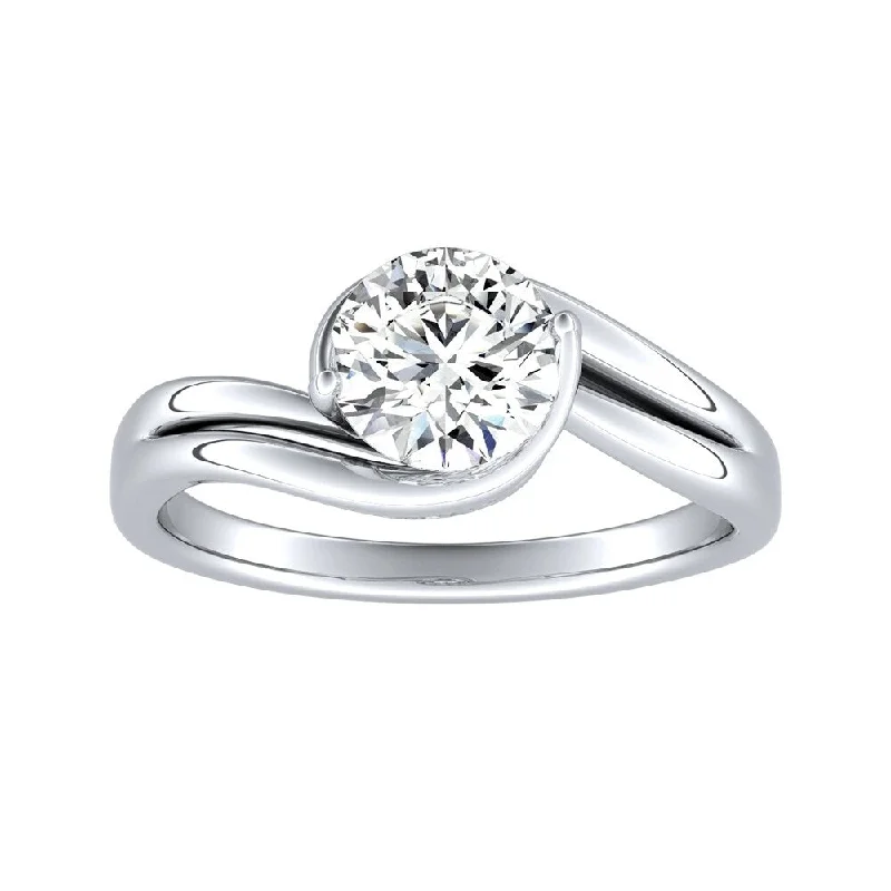 Auriya 14k Gold 1/2ctw Solitaire Diamond Engagement Ring (G-H, VS1-VS2)