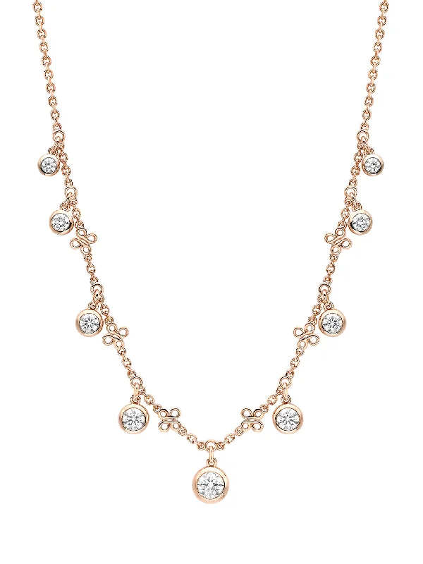 Beach Rose Gold Diamond Necklace