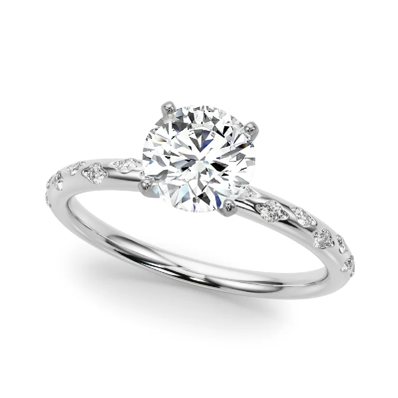 Auriya 14k White Gold Lab Grown Round Diamond Engagement Ring 0.50 to 5.00 ct. tw. (F-G VS)