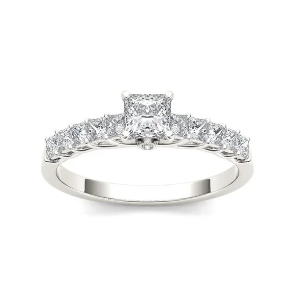 De Couer 14k White Gold 1ct TDW Diamond Classic Engagement Ring - White H-I