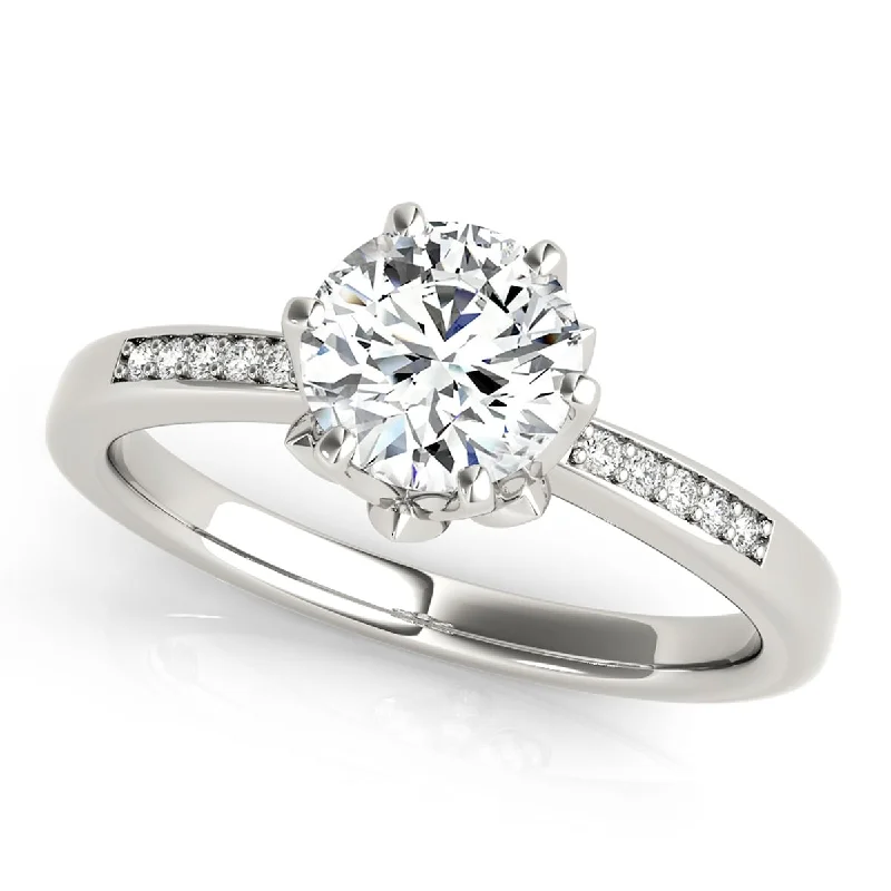 Auriya 14k White Gold Lab Grown Round Diamond Engagement Ring 0.50 to 5.00 ct. tw. (F-G VS)