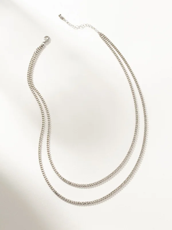 Double Curb Chain Necklace