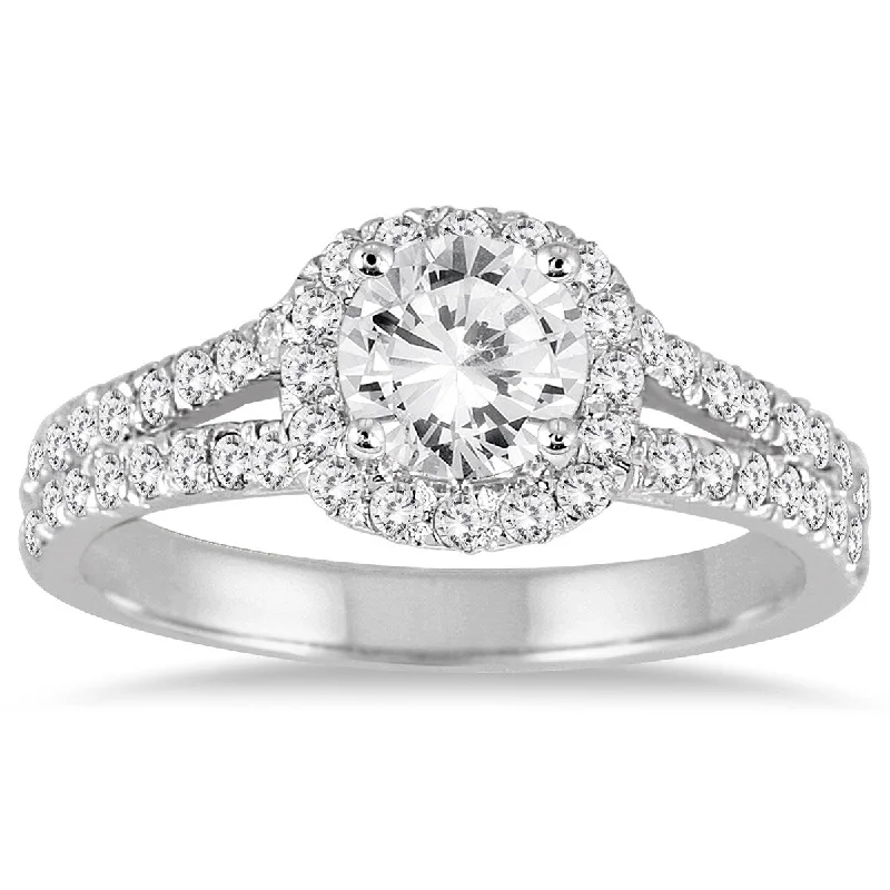 1 1/4 Carat TW White Diamond Engagement Ring in 14K White Gold (J-K Color, I2-I3 Clarity)