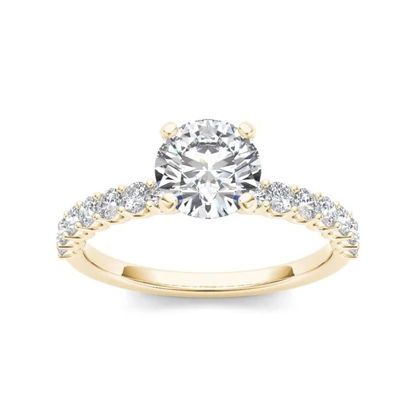 De Couer 14k Yellow Gold 1ct TDW Diamond Engagement Ring