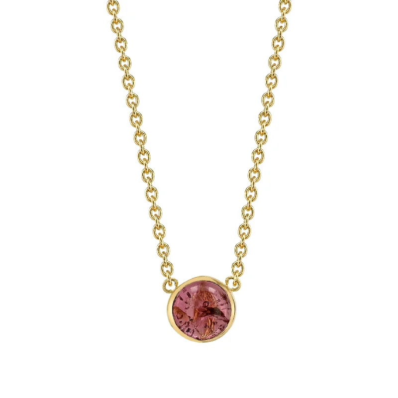 Baby Cab Necklace - Pink Tourmaline