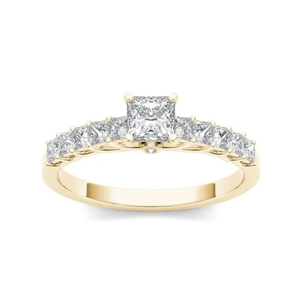 De Couer 14k Yellow Gold 1ct TDW Diamond Classic Engagement Ring