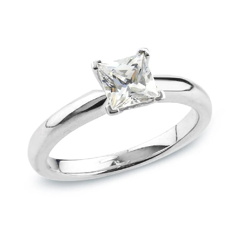 Auriya 14k Gold 1/2 carat TW Princess-cut Solitaire Diamond Engagement Ring (H-I, SI1-SI2)