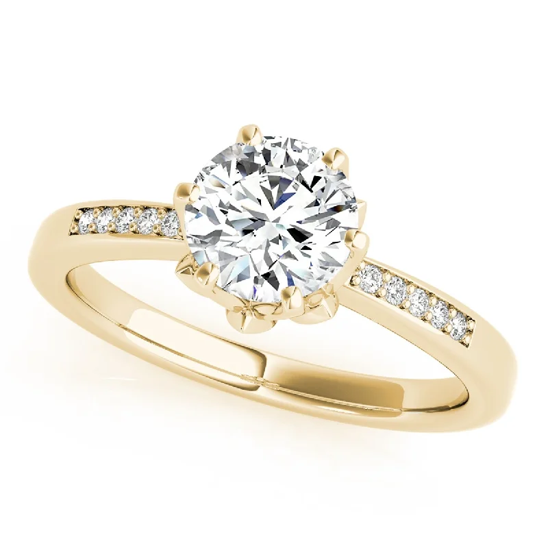 Auriya 14k Yellow Gold Lab Grown Round Diamond Engagement Ring 0.50 to 5.00 ct. tw. (F-G VS)