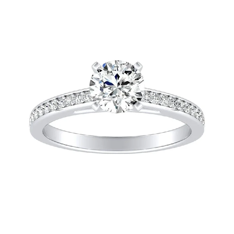 Auriya 14k Gold Classic 5/8 carat TW Round Diamond Engagement Ring (G-H, VS1-VS2)