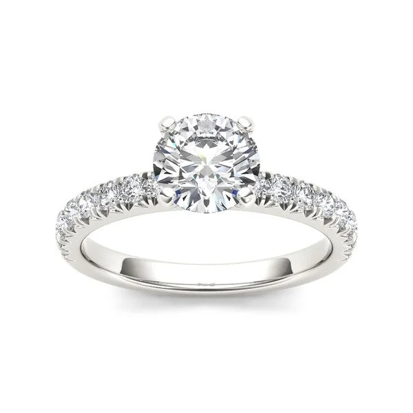 De Couer 14k White Gold 1 1/2ct TDW Diamond Classic Engagement Ring - White H-I