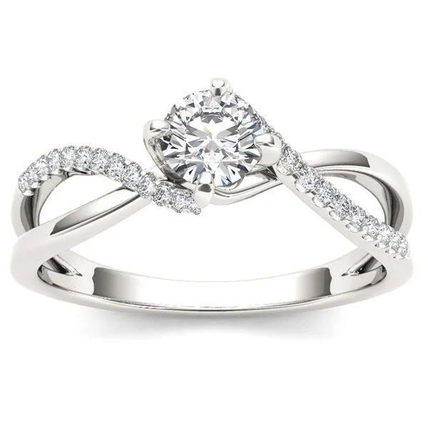 De Couer 10k Gold 1/2ct TDW Diamond Engagement Ring