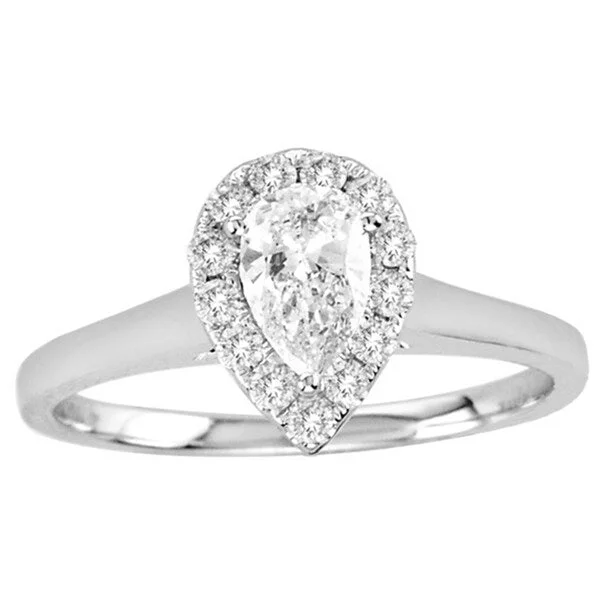 De Couer 14k White Gold 3/4ct TDW Diamond Engagement Ring