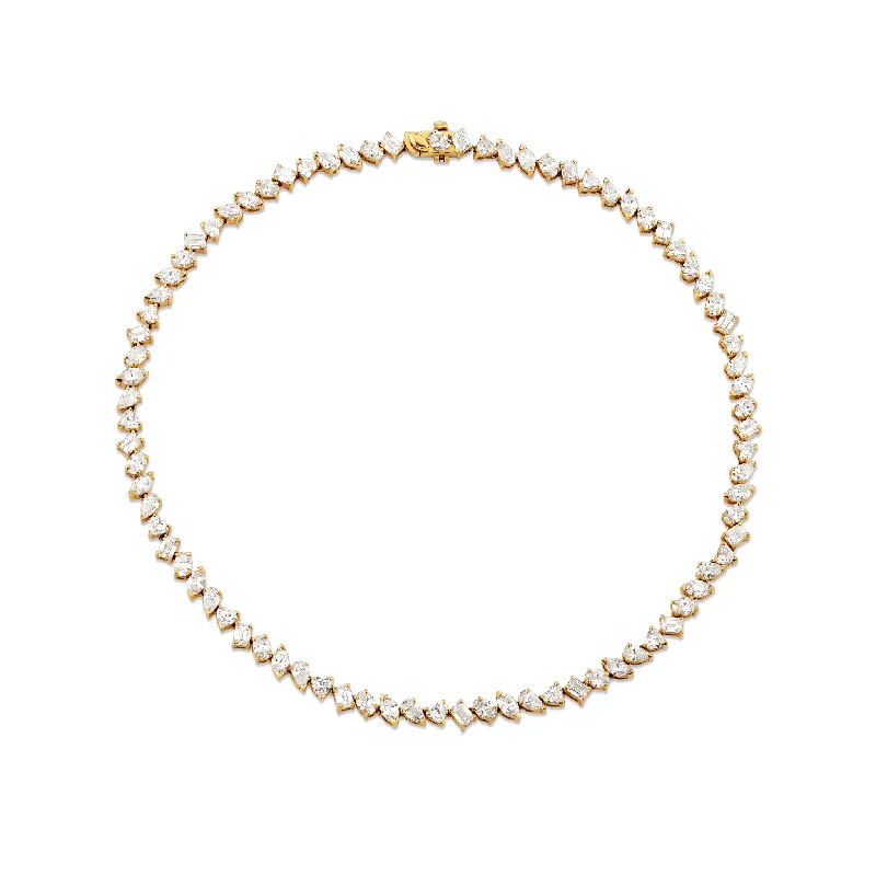 18k Fortuna Tennis Necklace with Diamonds