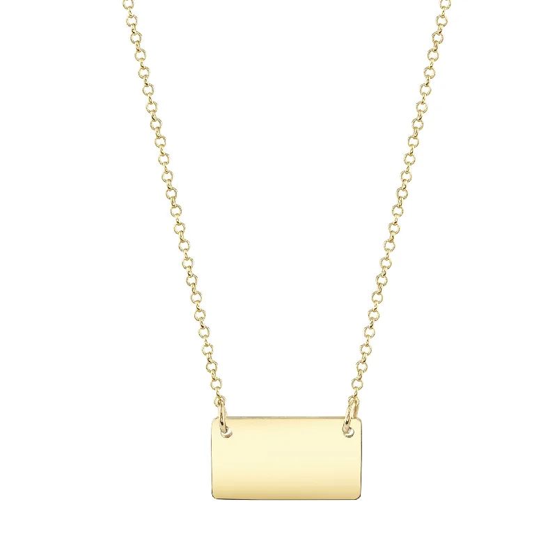 Sideways Rectangle Necklace