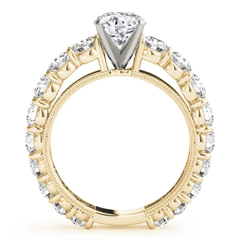 Auriya 14k Yellow Gold Lab Grown Round Diamond Engagement Ring 0.50 to 5.00 ct. tw. (F-G VS)