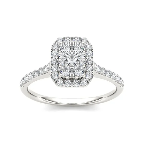 De Couer IGI Certified 10k Gold 3/4ct TDW Diamond Engagement Ring