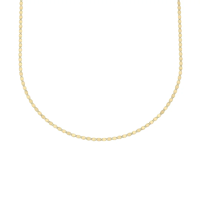 Flat Oval Disc Chain Necklace & Bracelet