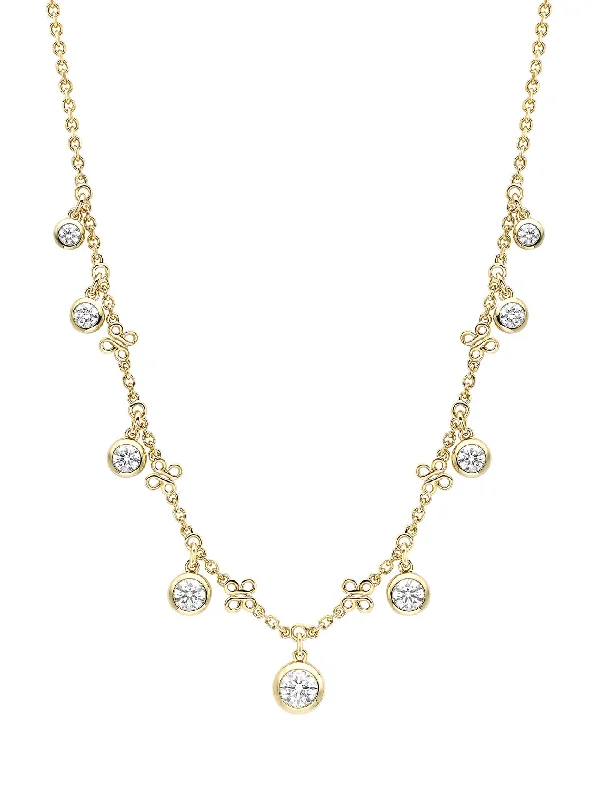 Beach Yellow Gold Diamond Necklace