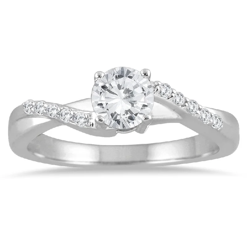 3/5 Carat TW Diamond Engagement Ring in 10K White Gold