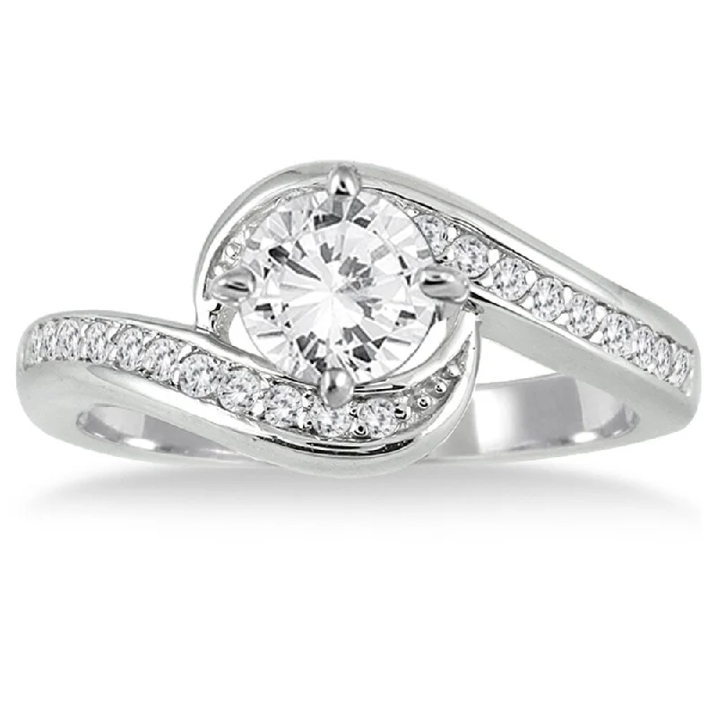 AGS Certified 1 1/4 Carat TW Diamond Engagement Ring in 14K White Gold (J-K Color, I2-I3 Clarity)