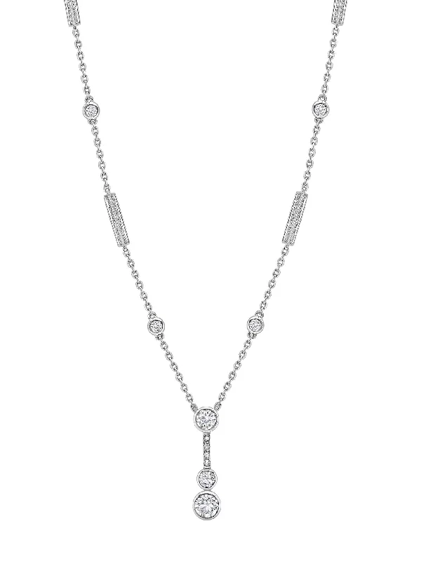 Waterfall Diamond Platinum Pendant