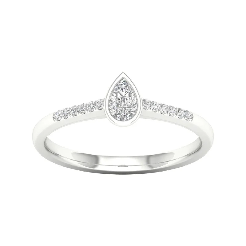 DeCouer 10k Gold 1/5ct TDW Diamond Classic Engagement Ring