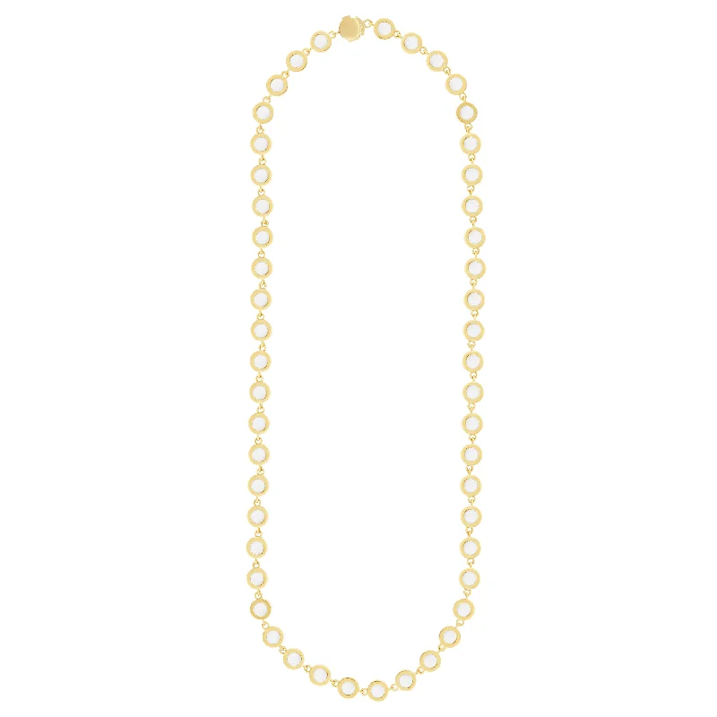 Mother of Pearl Gold Link Necklace