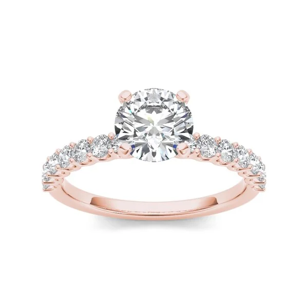 De Couer 14k Rose Gold 1ct TDW Diamond Engagement Ring