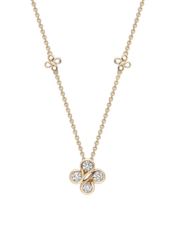 Be Boodles Mini Yellow Gold Diamond Pendant