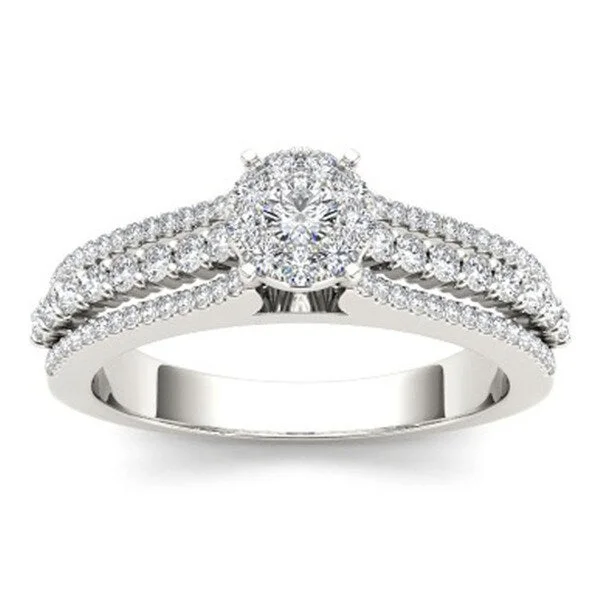 De Couer 10k Gold 1/2ct TDW Diamond Engagement Ring